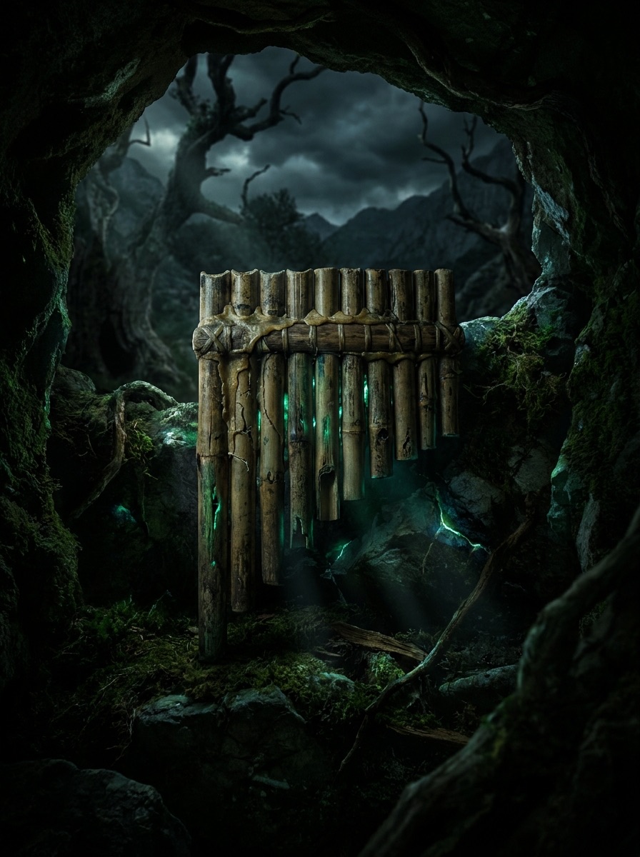Syrinx / Pan Pipes / Pan Pipes entity image. Greek Mythology