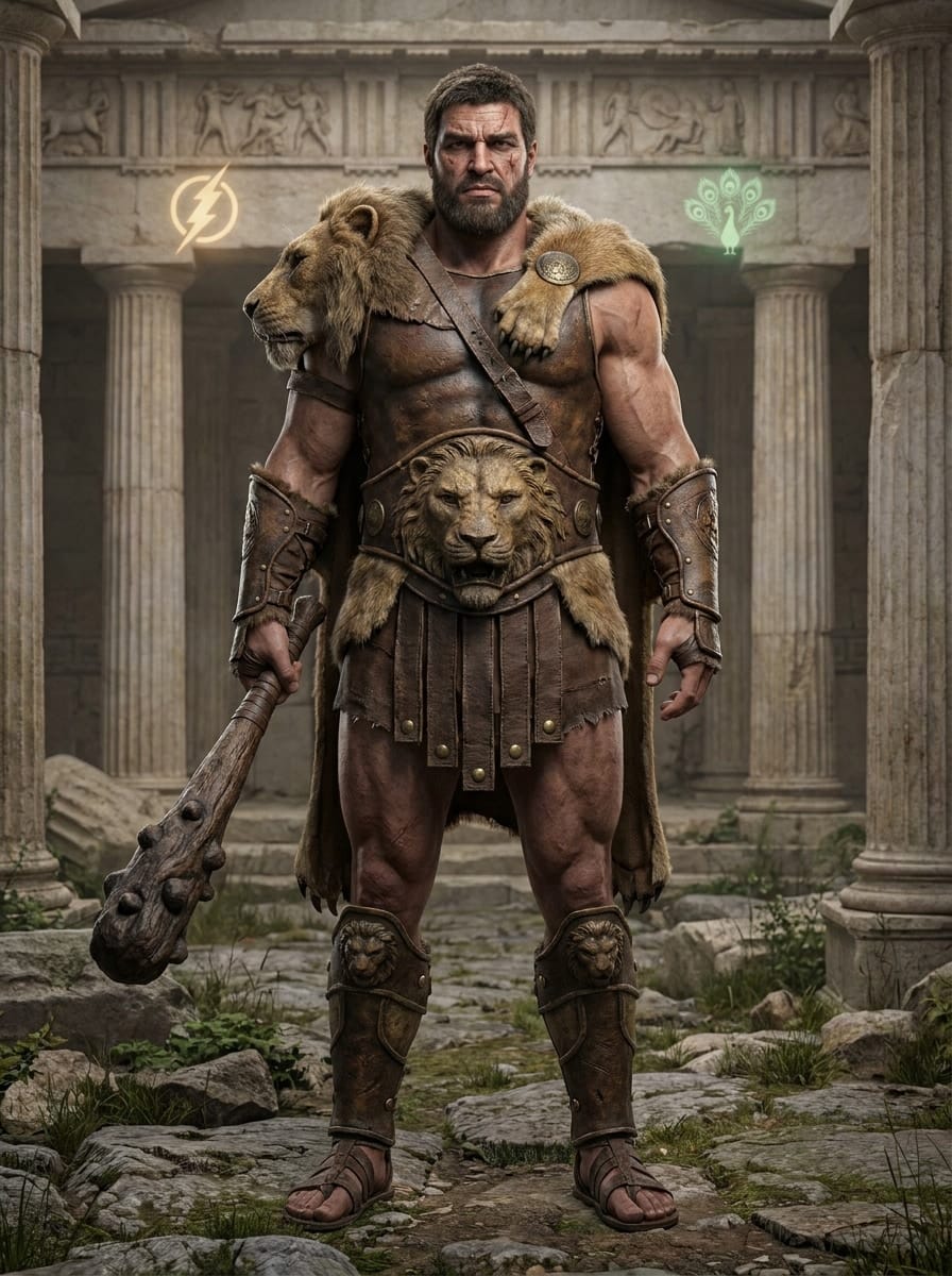 imagen de la entidad de Heracles. Mitología griega
