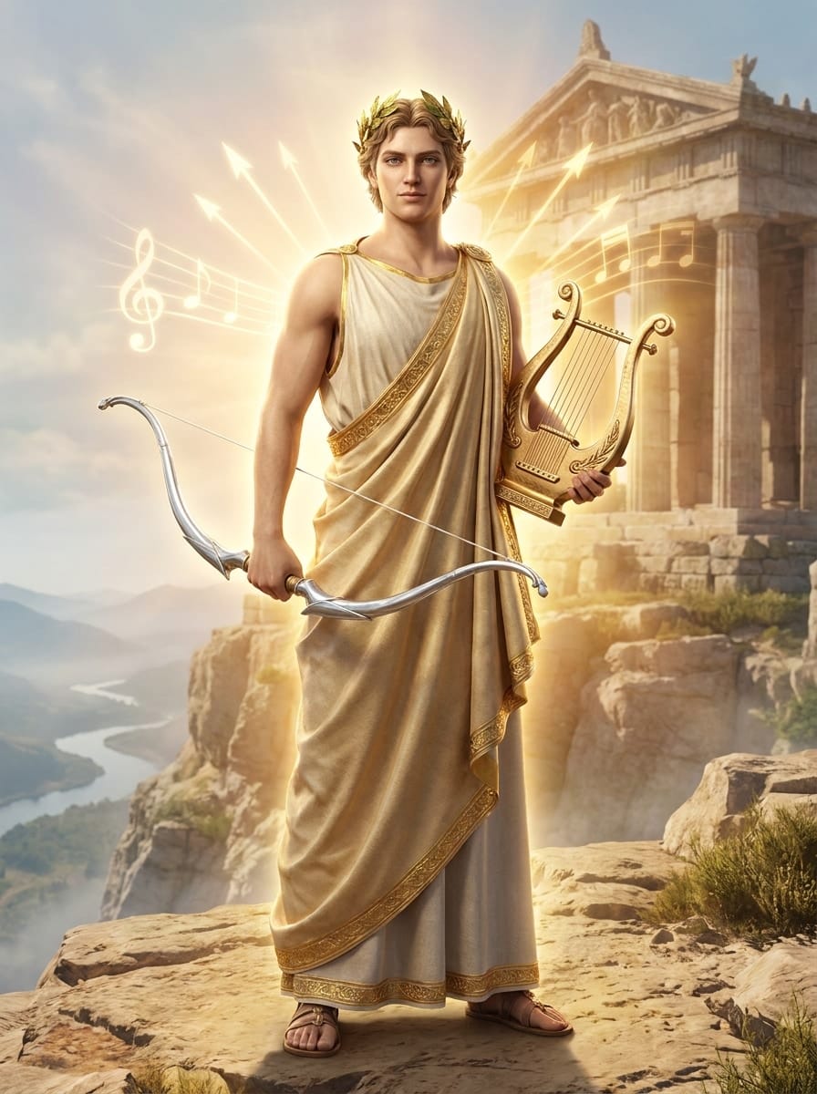 Apollo entity image. God of the Silver Bow, the Lyre, and the Delphic Oracle