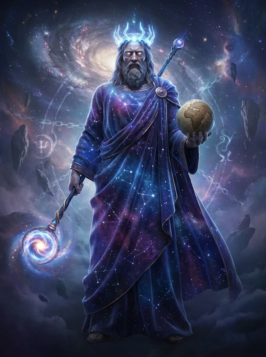imagen de la entidad de Urano. Mitología griega