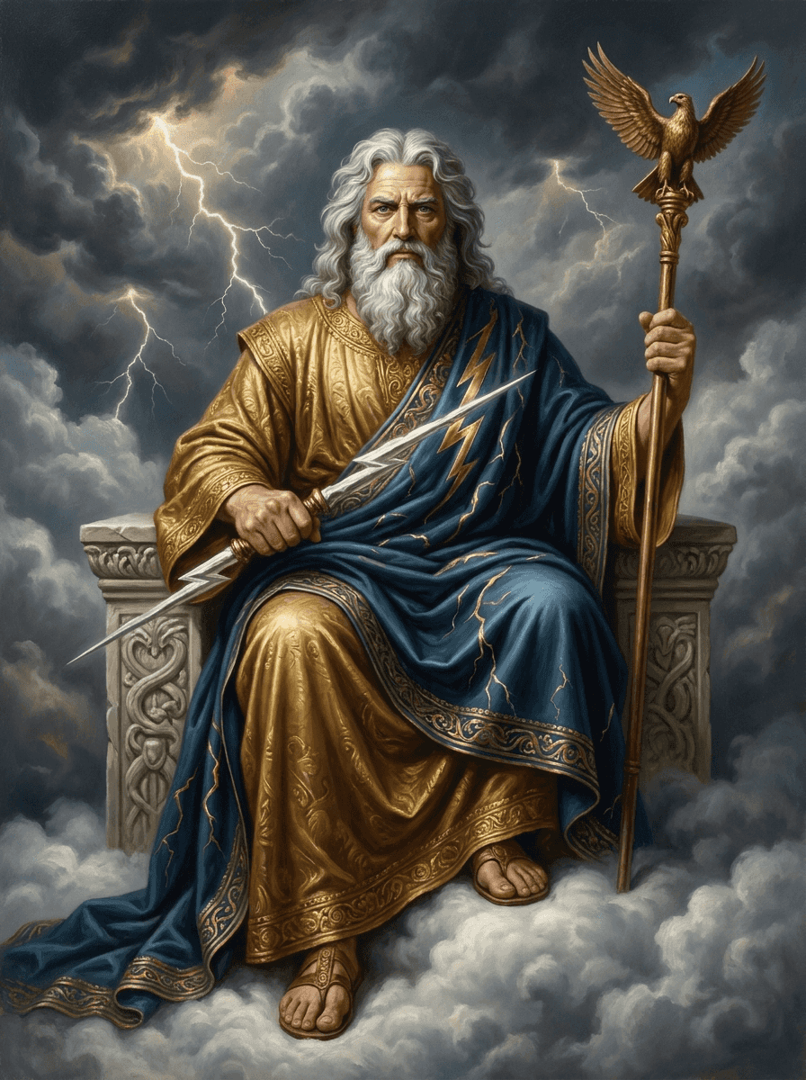 imagen de la entidad de Zeus. Rey de los dioses olímpicos