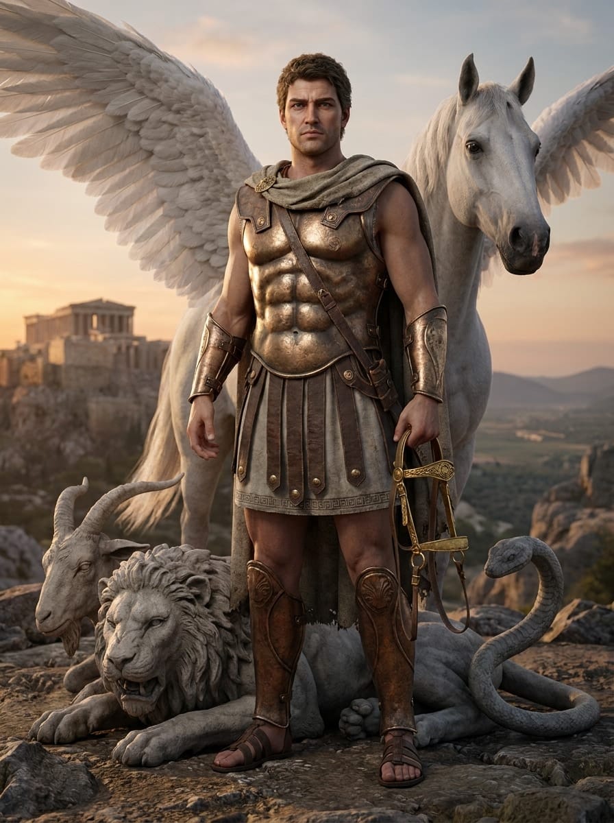 Bellerophon entity image. Greek Mythology