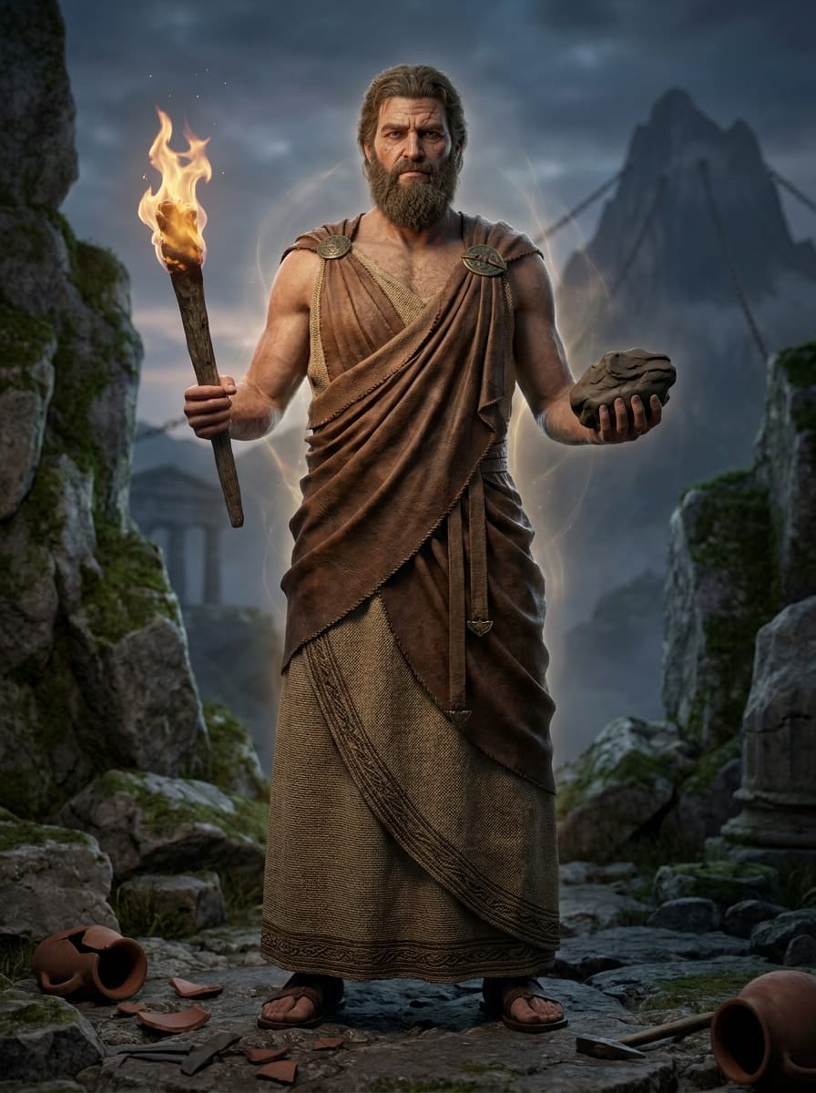 imagen de la entidad de Prometeo. Mitología griega