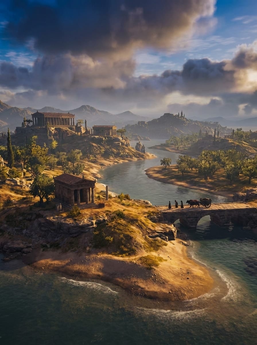 Achelous River entity image. Greek Mythology
