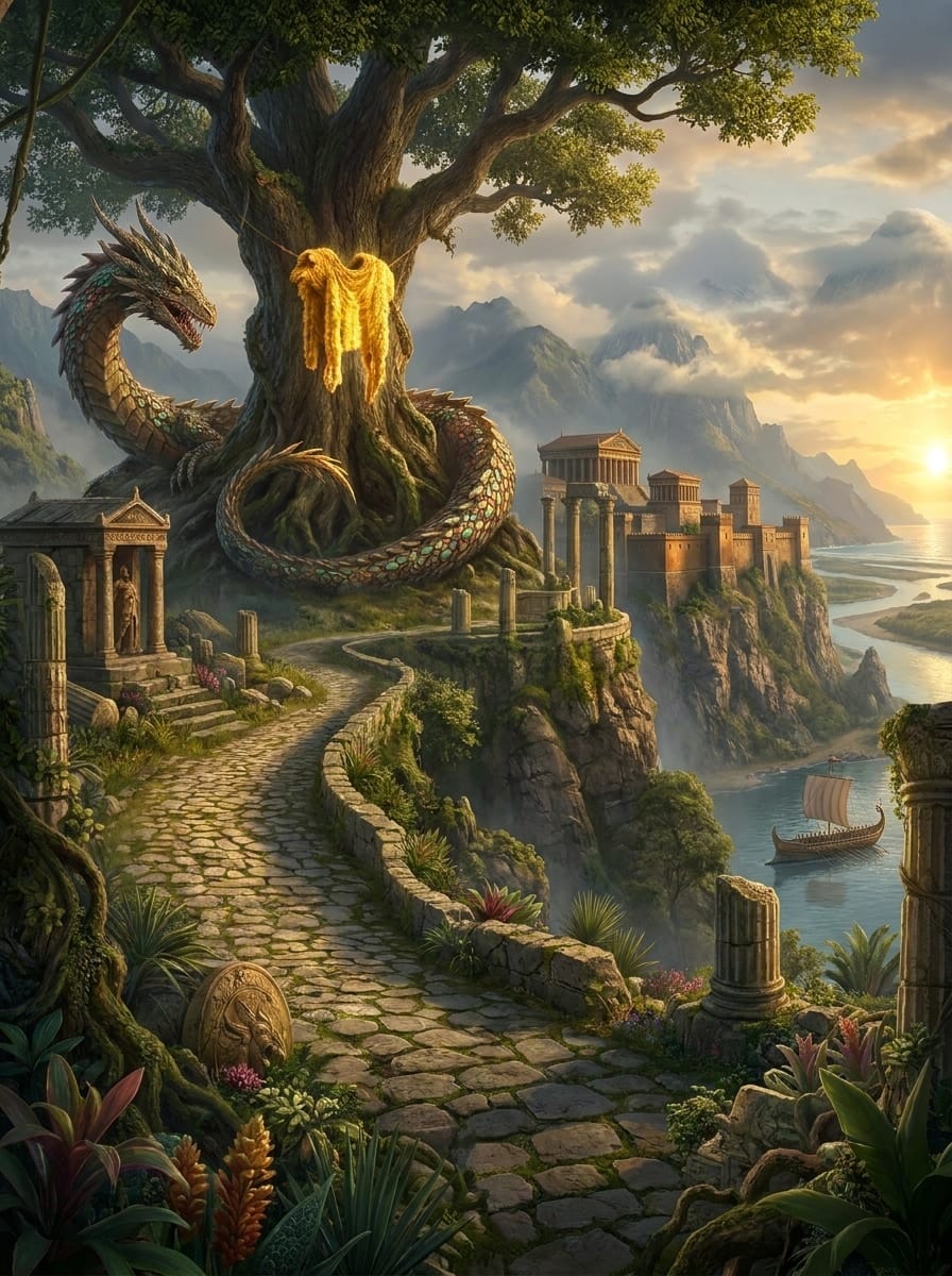 imagen de la entidad de Cólquida. Mitología griega
