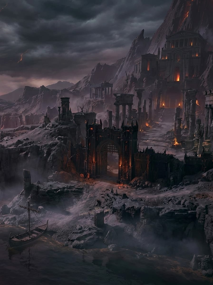 Underworld entity image. The Underworld is the realm of the dead in Greek mythology, the subterranean domain ruled by Hades and Persephone. It has a central place in stories of heroic descent, the appearance of the dead, and the order of the afterlife.