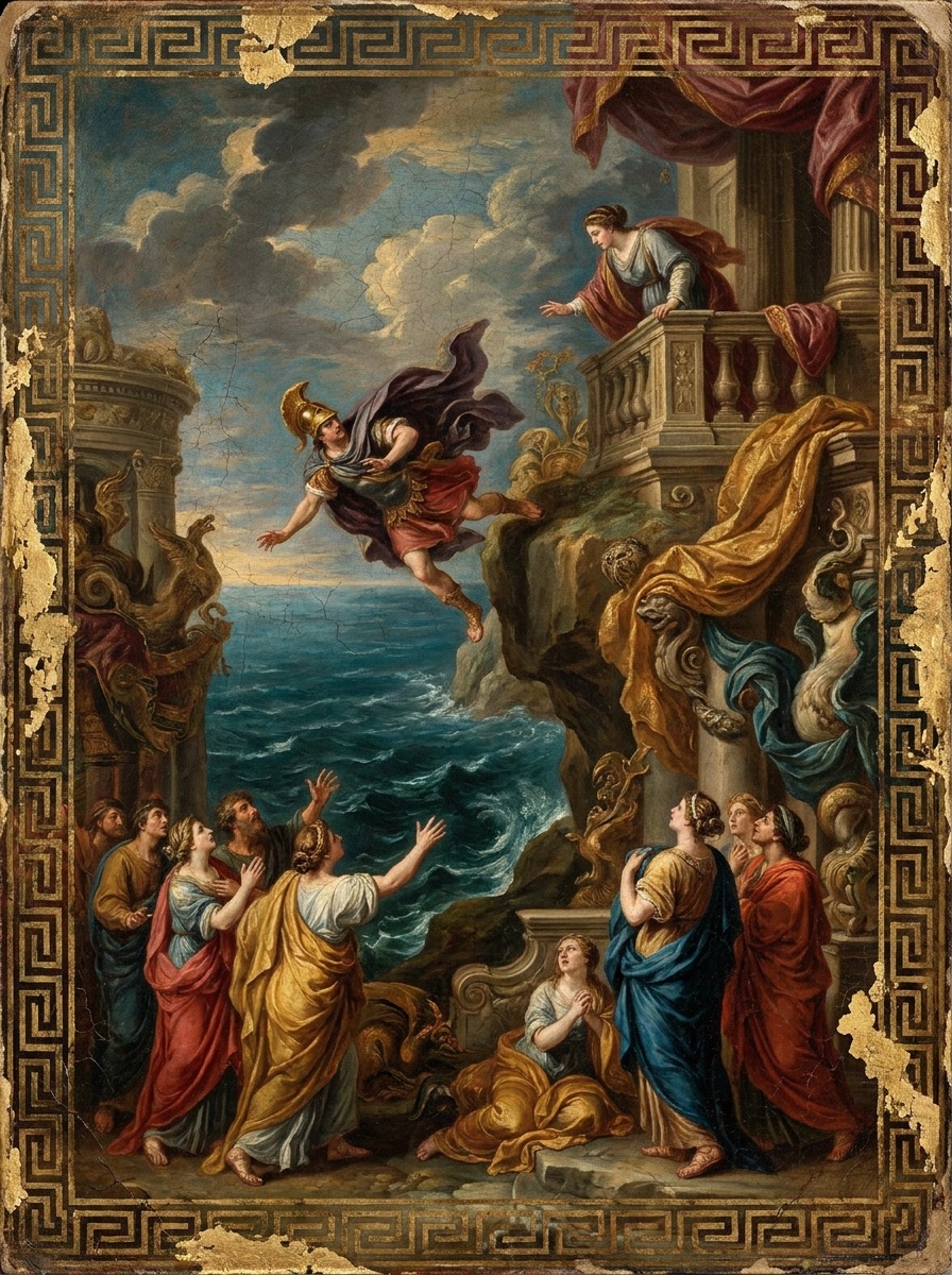 The Death of Theseus entity image. Greek Mythology