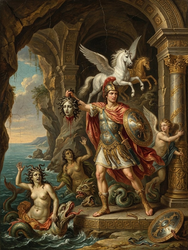 Perseus and Medusa entity image. Greek Mythology