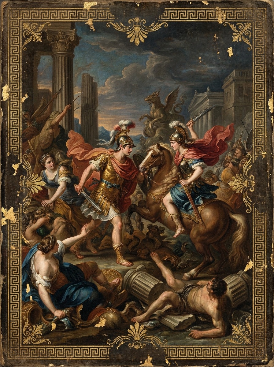 Theseus and the Amazons entity image. Greek Mythology