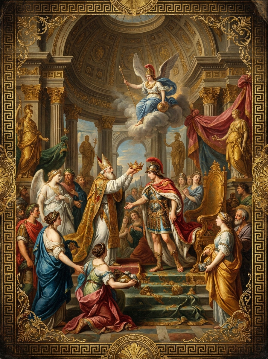 Theseus Becomes King entity image. Greek Mythology