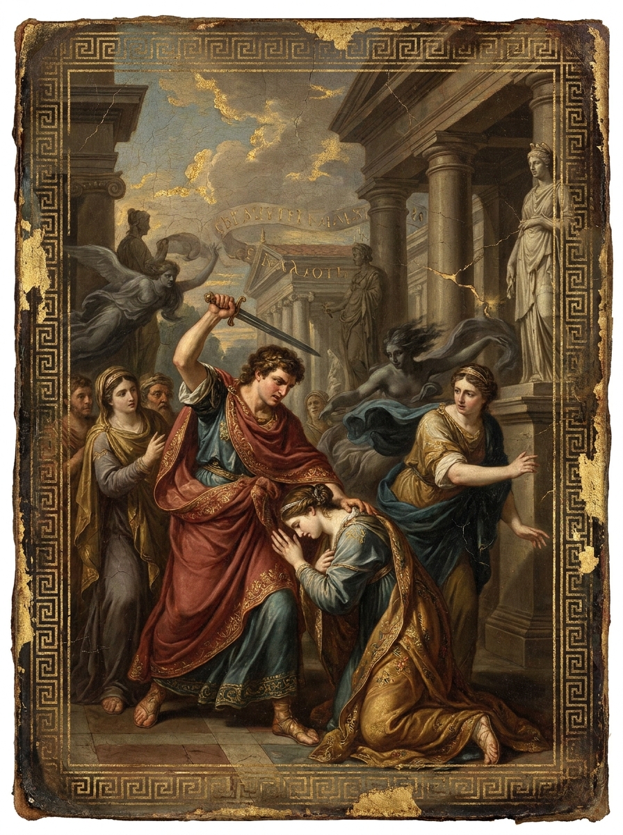 Orestes Avenges Agamemnon entity image. Greek Mythology