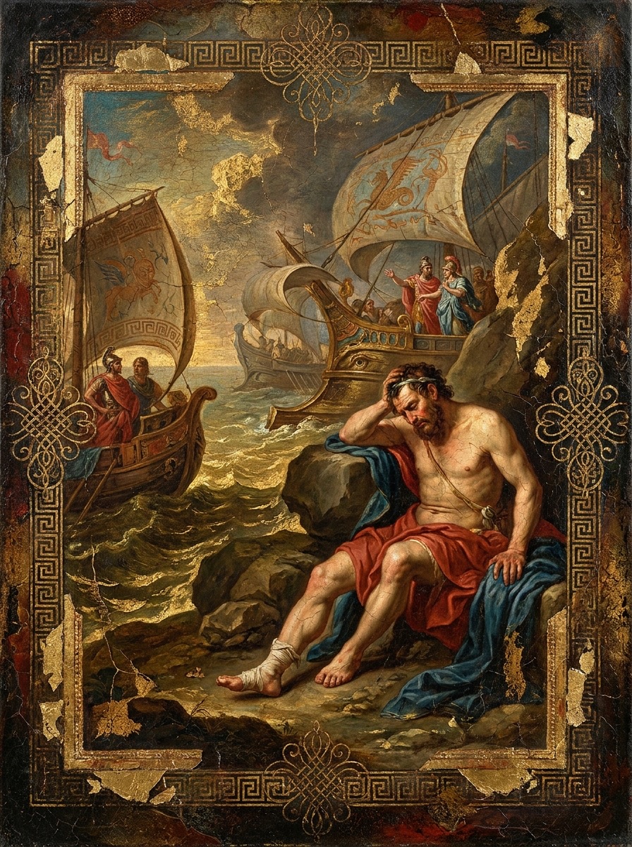 Philoctetes Abandoned on Lemnos entity image. Greek Mythology