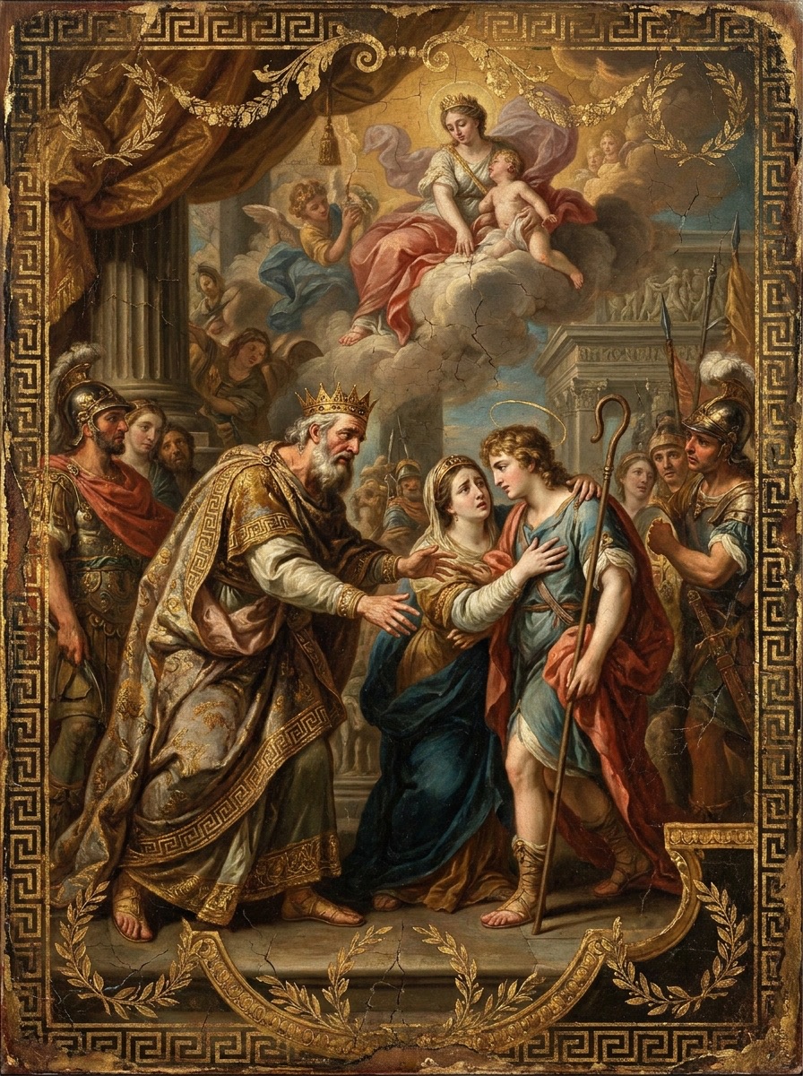 Priam, Hecuba, and Paris entity image. Greek Mythology